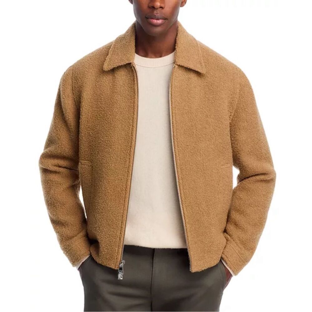 Michael Kors Nwt Zip Front Wool Jacket Dark Camel Xxl